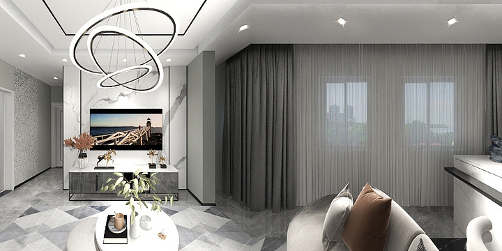 合家和智能整装-瑞和园89.50㎡B户型3室2厅1卫-装修设计方案