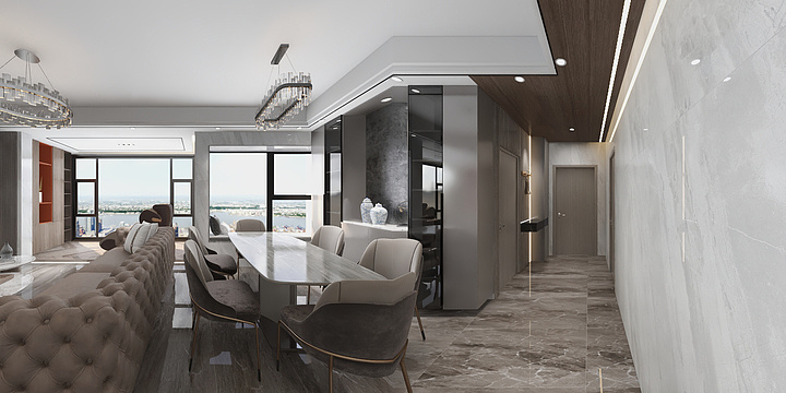 设计师钟-方圆。天樾--现代轻奢-装修设计方案