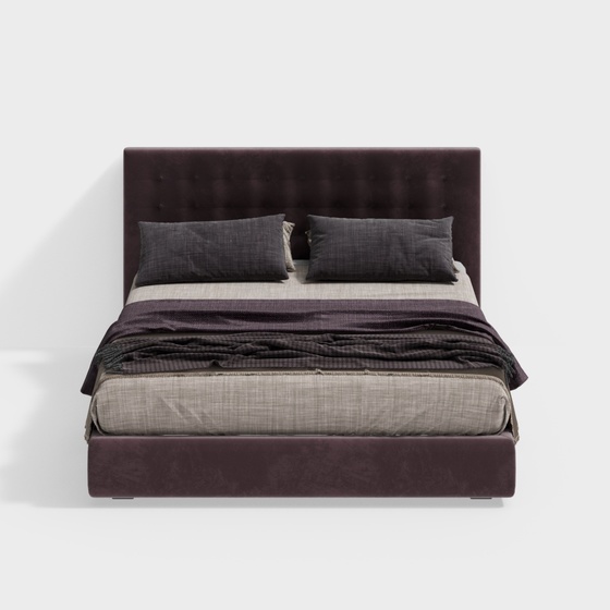 Art Moderne Modern Minimalist Contemporary Twin Beds,Twin Beds,Gray