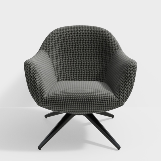 Modern Black Sofa Chair 3D Model for Art Moderne Interiors