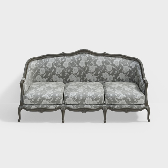 Neoclassic Vintage Art Deco Seats & Sofas,Three-seater Sofas,3-seater Sofas,Gray