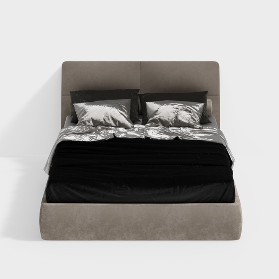 Art Moderne Modern Twin Beds,Twin Beds,Black
