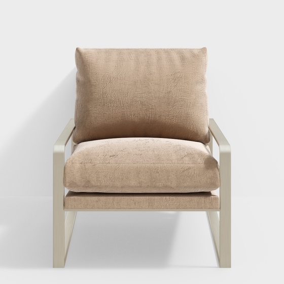 Minimalist Modern Single Sofa,Seats & Sofas,Single Sofa,Earth color