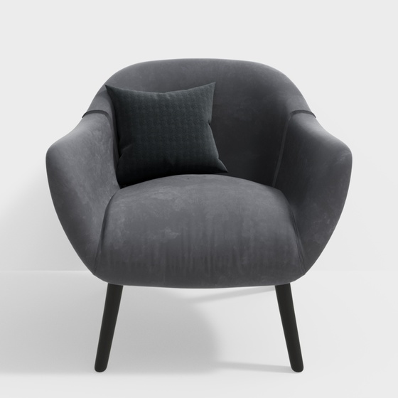 Minimalist Modern Art Moderne Single Sofa,Seats & Sofas,Single Sofa,Black