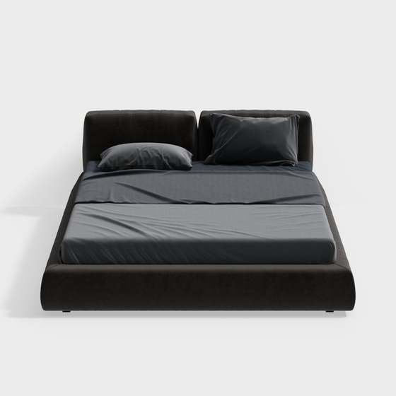 Minimalist Modern Art Moderne Twin Beds,Twin Beds,Earth color