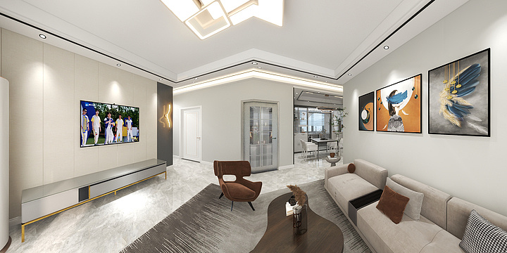 南阳亿鑫装饰-社旗三杰盛世城1号楼1801-装修设计方案