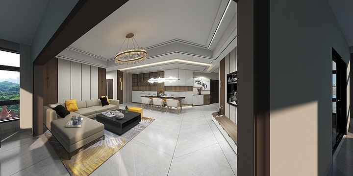 曲靖尚辰装饰-西河湾1栋143户型-装修设计方案