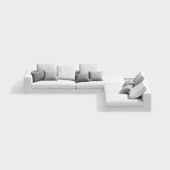 Contemporary Modern Minimalist Sectional Sofas,Seats & Sofas,White