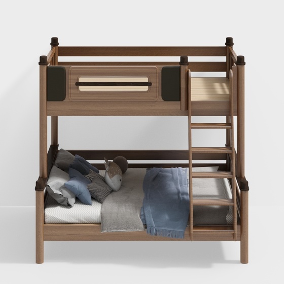 Scandinavian Bunk Beds,brown