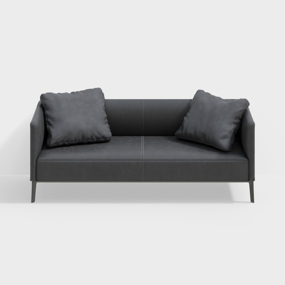 European Modern Contemporary Loveseats,Seats & Sofas,Loveseats,Black