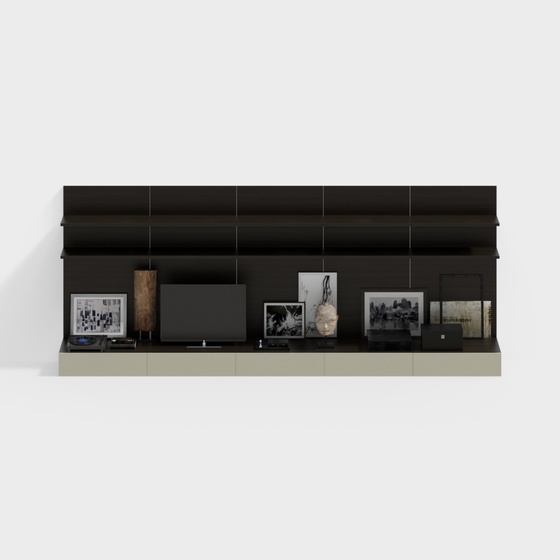 Art Moderne Minimalist Modern TV Stands,TV Sets,Black