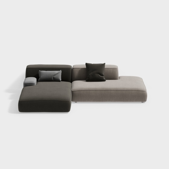 Minimalist Contemporary Modern Sectional Sofas,Seats & Sofas,Gray