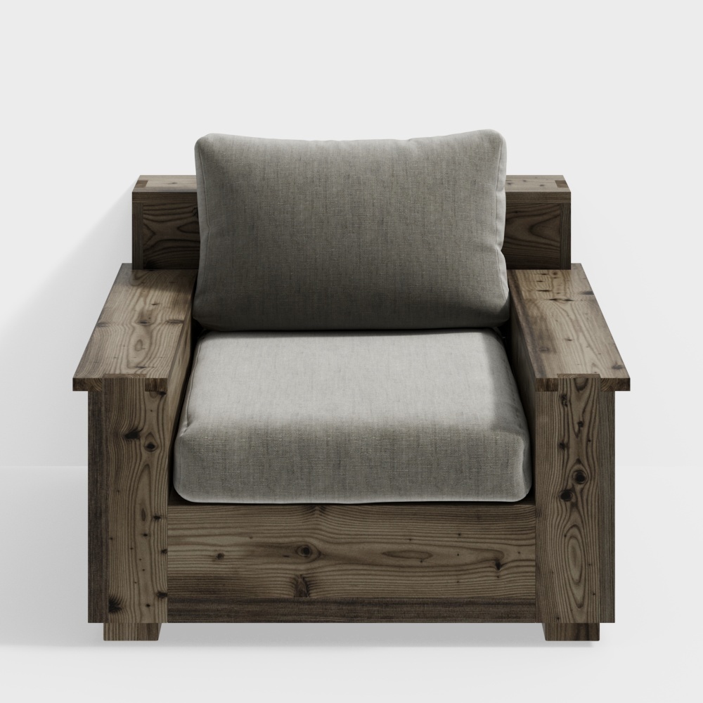 Contemporary trend fabric sofa（chair）grey