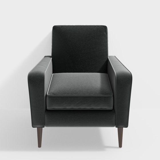 European Single Sofa,Seats & Sofas,Single Sofa,Gray+Black