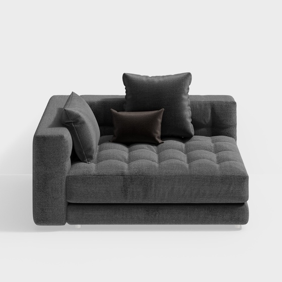 Modern Outdoor Sofa,Chaise Longues,Seats & Sofas,Gray+Black