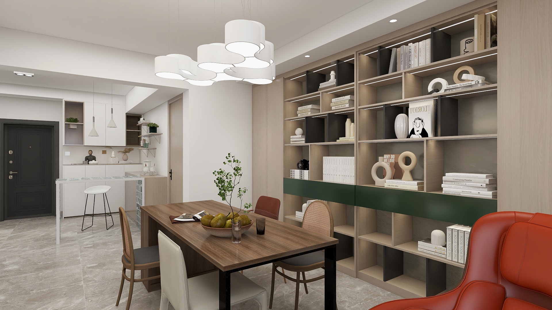 设计师赵小坡-现代极简80平温馨两居室多功能客厅-装修设计方案