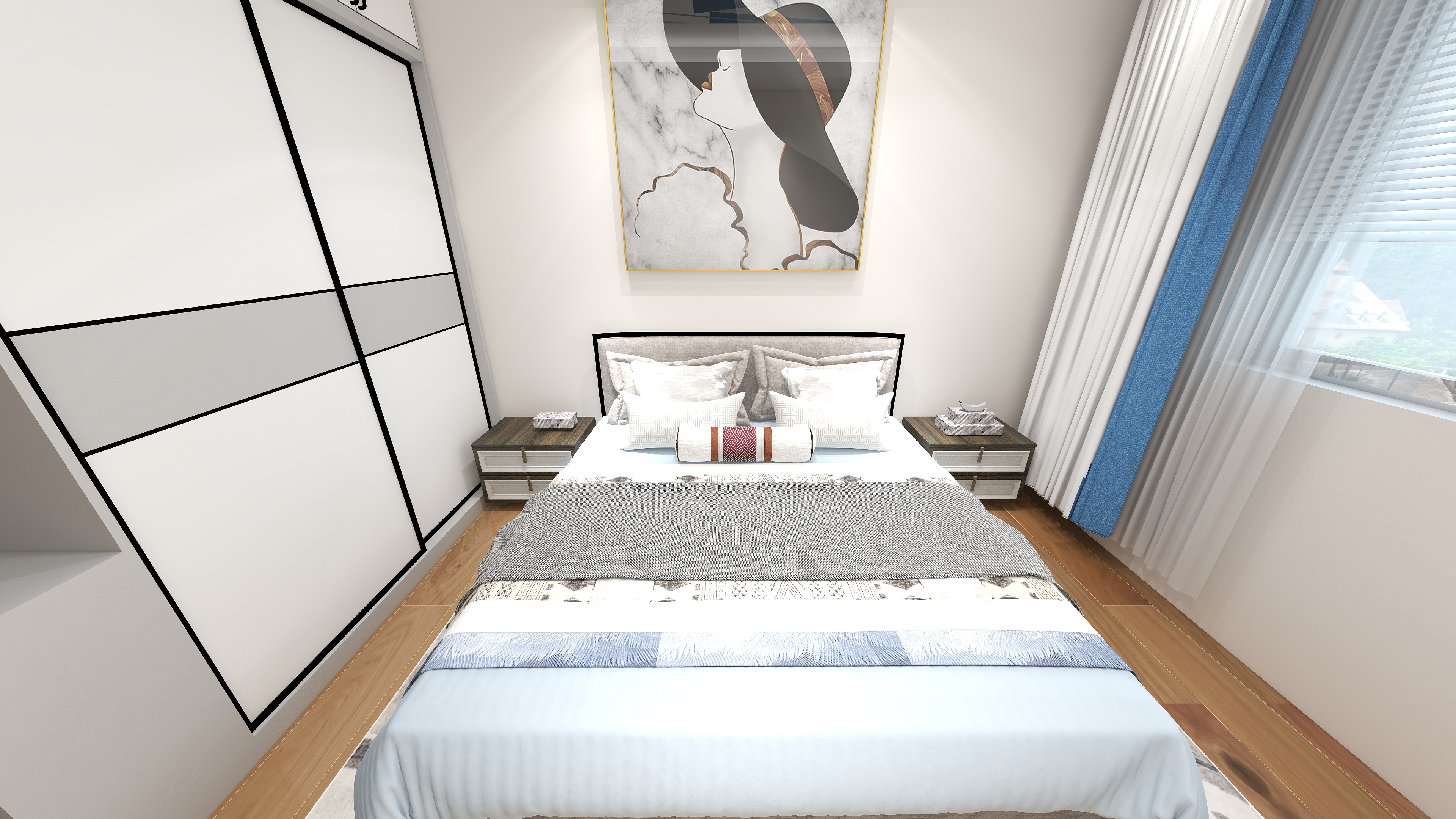 邓清龙-89.50㎡B户型3室2厅1卫-装修设计方案