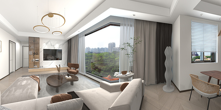 廖威铭-瑞和园89.50㎡B户型3室2厅1卫-装修设计方案