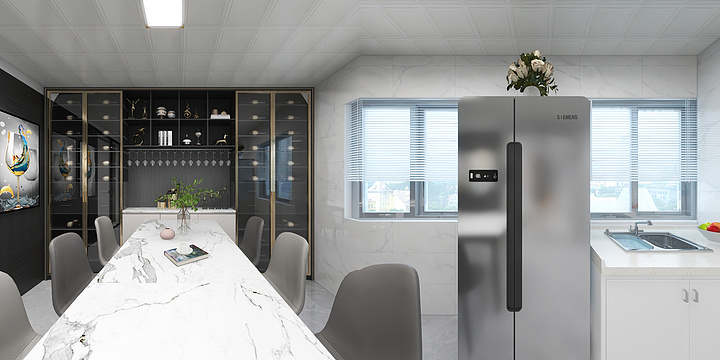 设计师A王飞-大地城89.50㎡B户型3室2厅1卫-装修设计方案