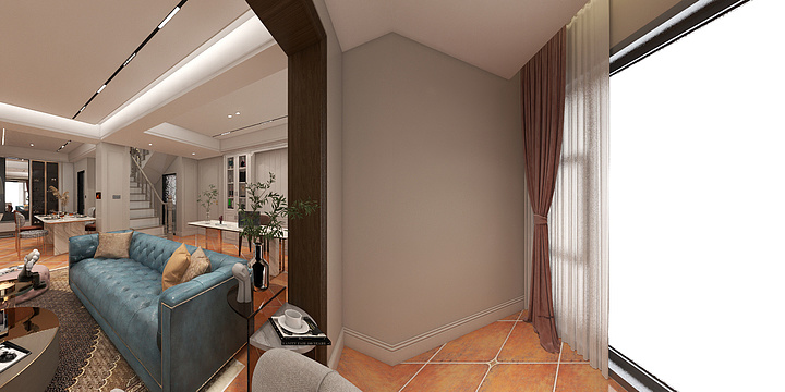 全宅智能设计胡东-玉湖澜湾跃层户型【美式、现代、轻意式】-装修设计方案