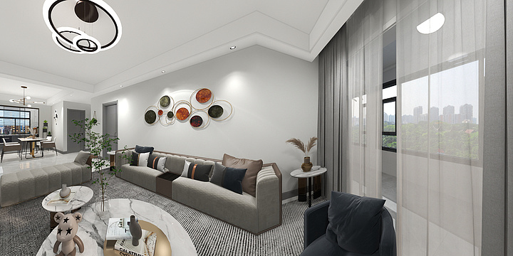 空间设计师L-梁文文-万象琴岛壹号院128平-何先生-装修设计方案