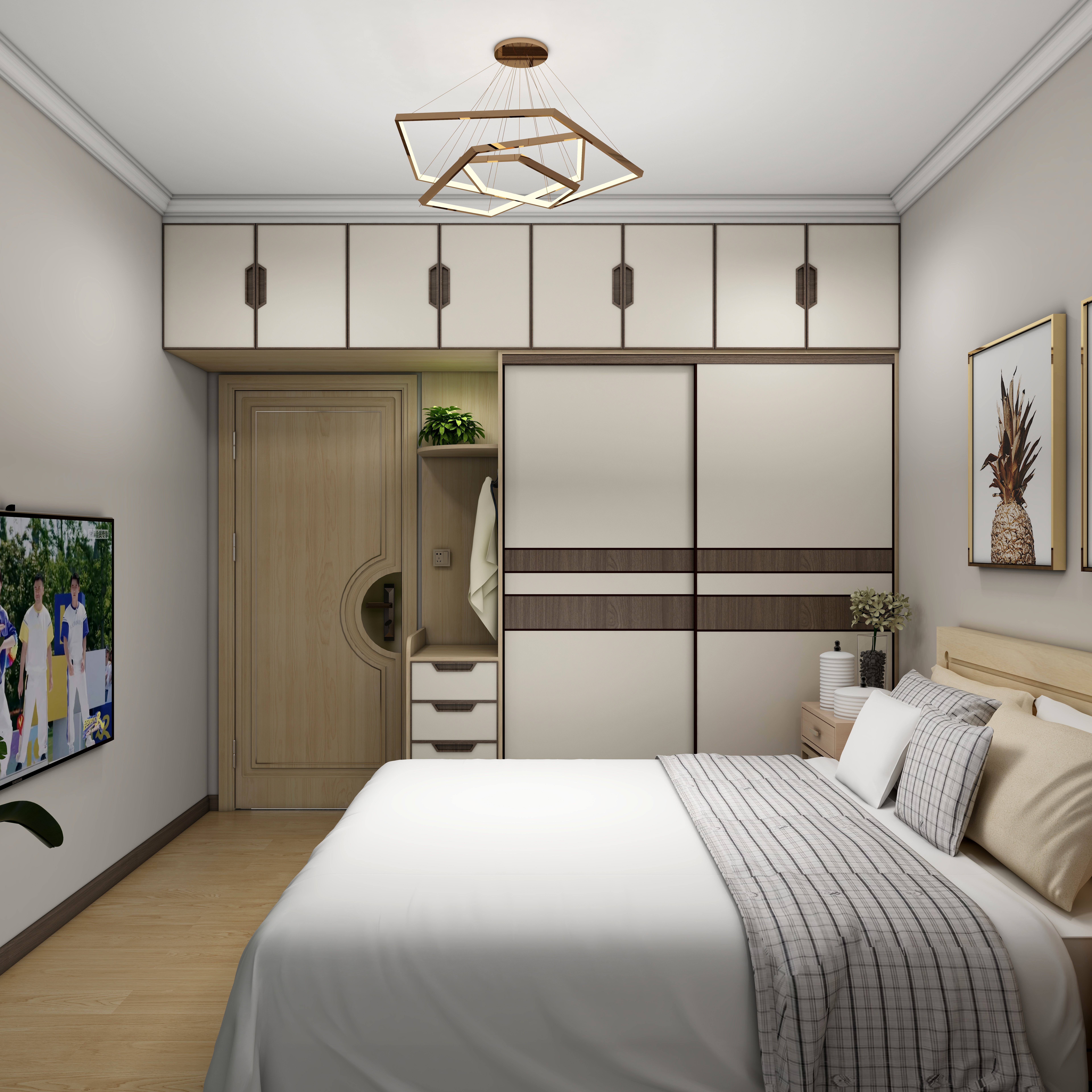 苑永明-次卧推拉门衣柜-装修设计方案