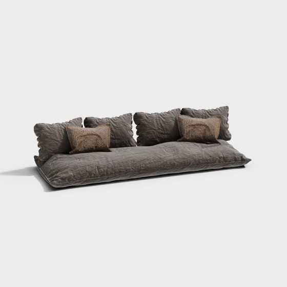 Modern Lazy Sofa 3D Model for Relaxed Living Spaces