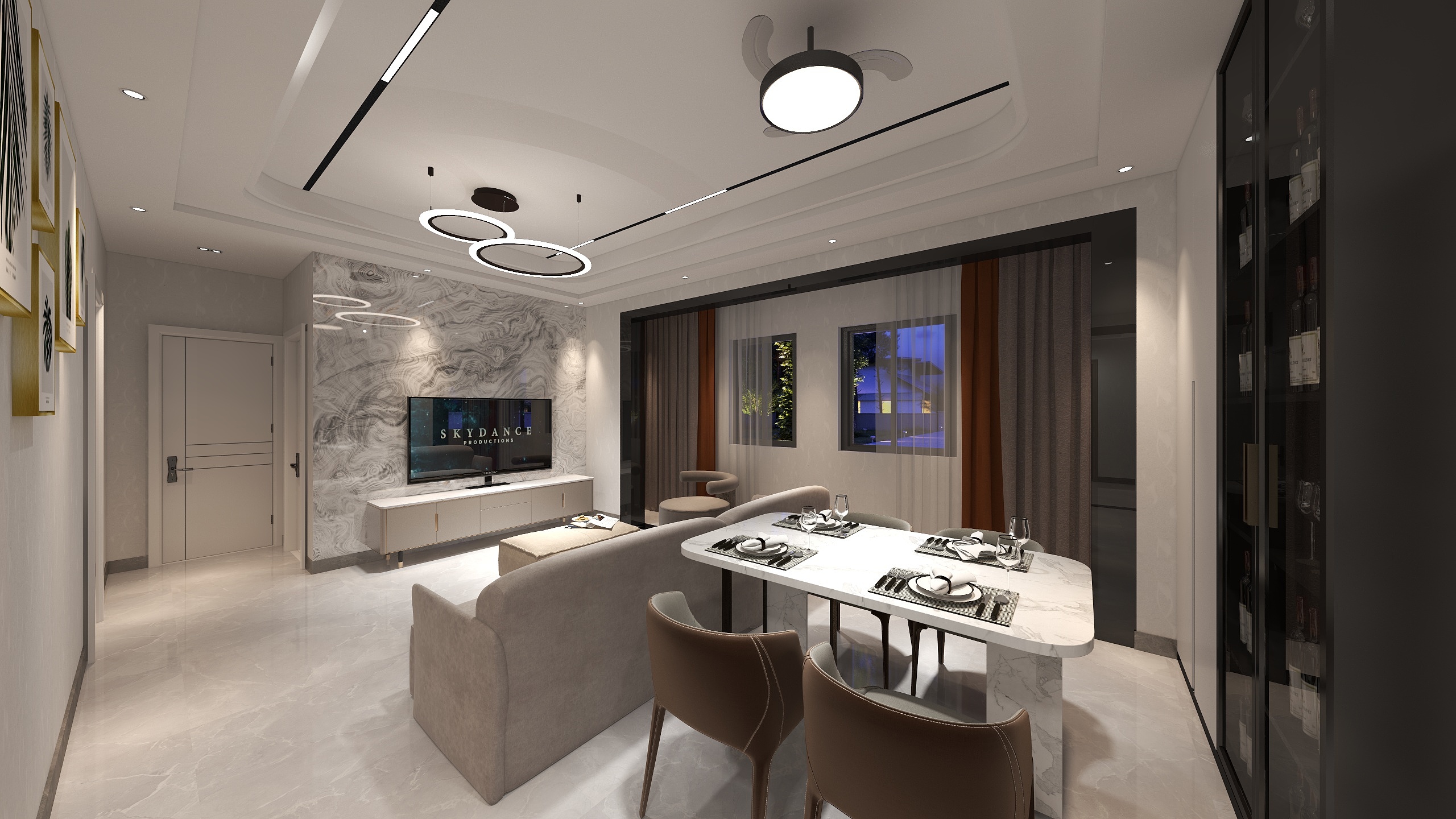 宝维空间设计-瑞和园89.50㎡B户型3室2厅1卫-装修设计方案