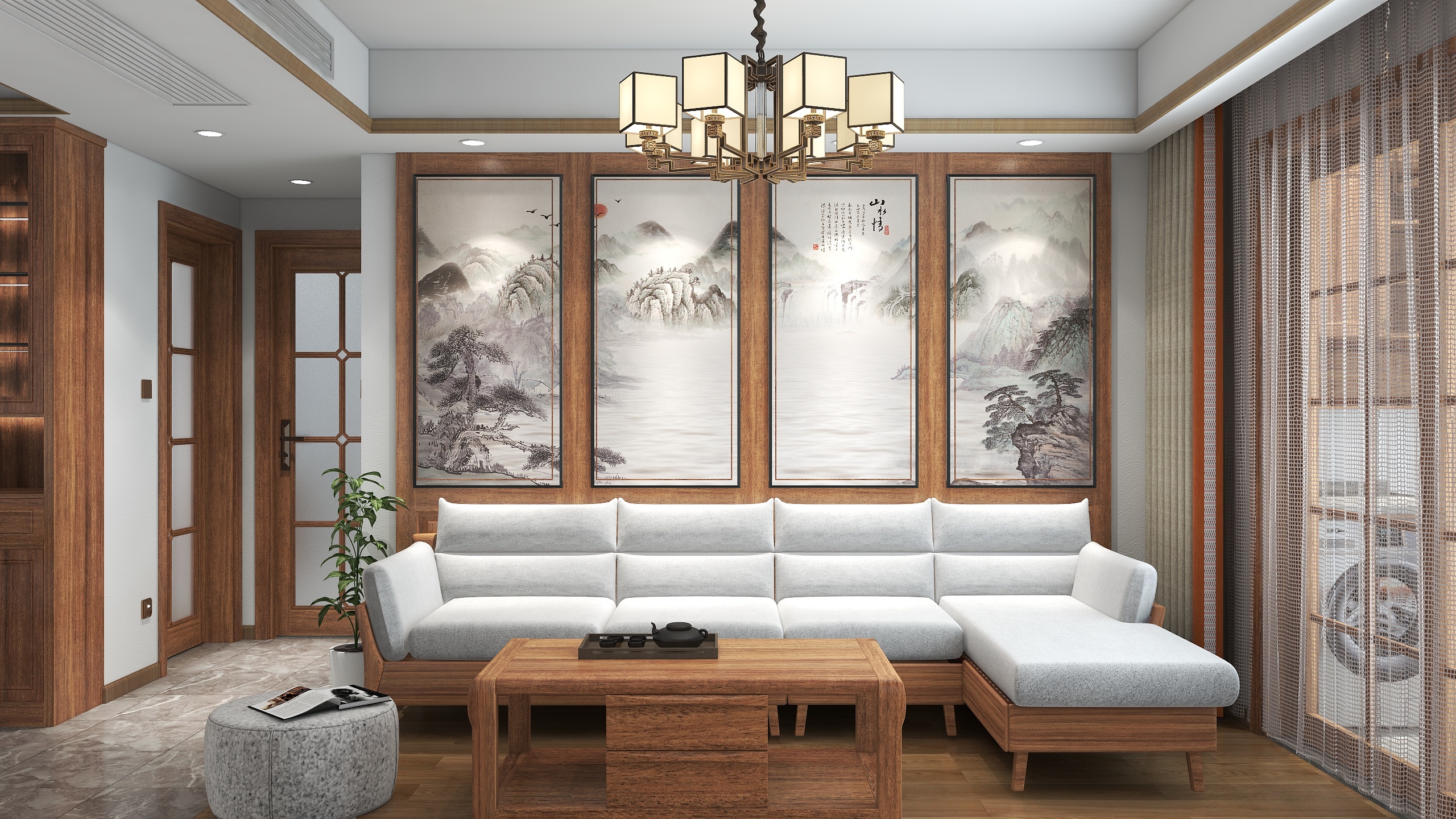 陈华东-72平方简约复古风装修效果图