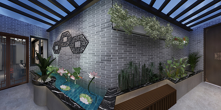 AmorJJ-中式书法阁-装修设计方案