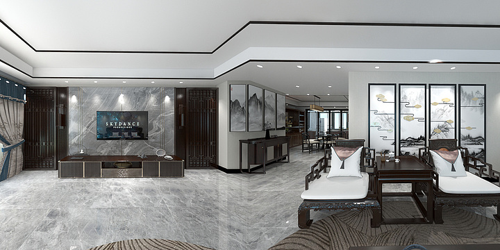 鸿匠装饰-步阳玺御府新中式-装修设计方案