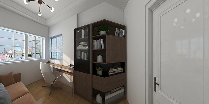 小韩雅居设计-德信海德公园83.00㎡A2’3室2厅1卫1厨-装修设计方案