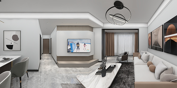 室内设计师杜豪-蓬安嘉洲华郡75平（现代风格）-装修设计方案