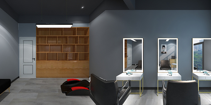 水韵设计装饰工作室-理发店-装修设计方案