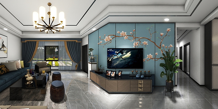 hj洁-东岸汀苑19-202王总.dwg-装修设计方案