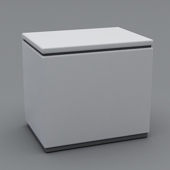 Sleek Black Freezer 3D Model for Modern Kitchens