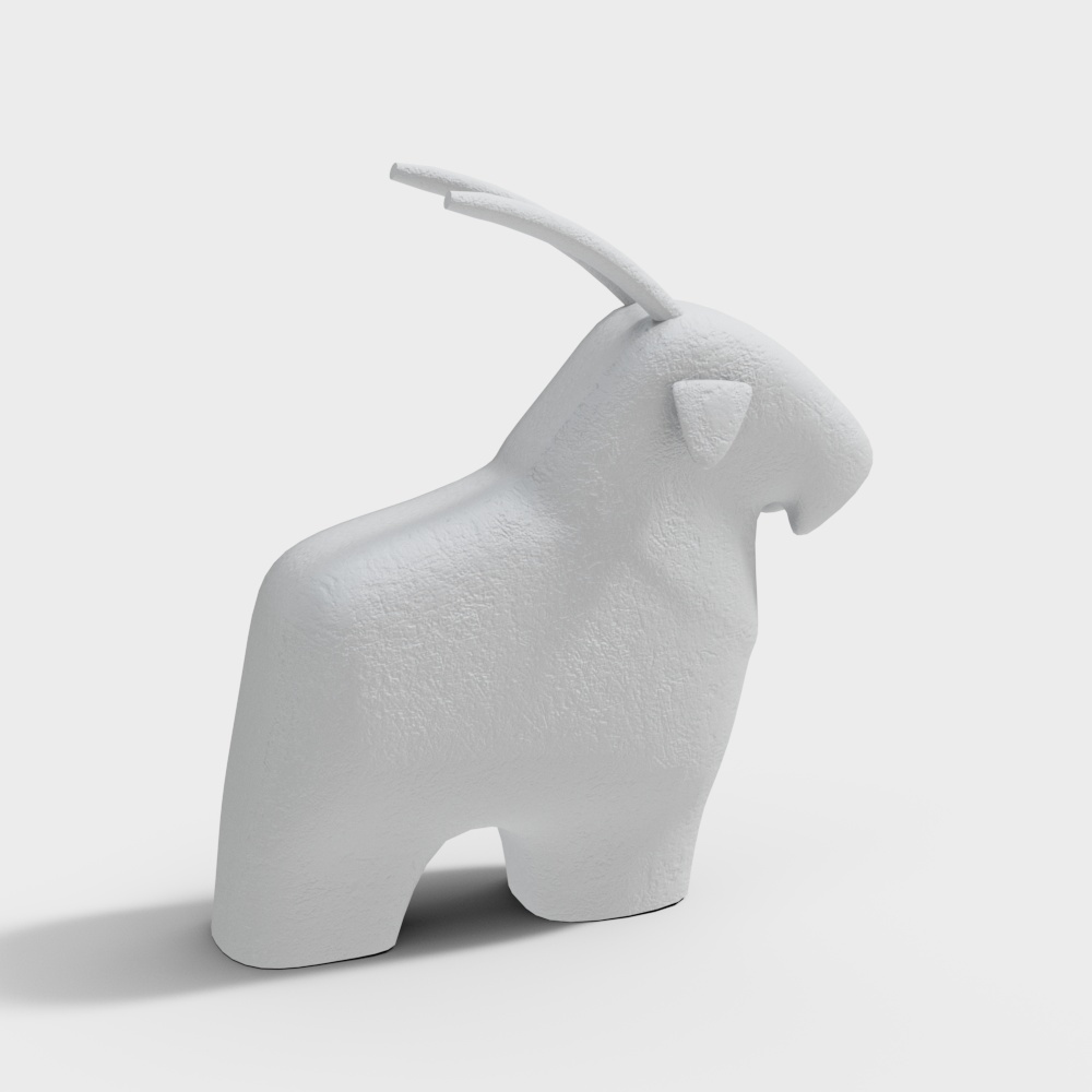 现代简约动物摆件3D模型