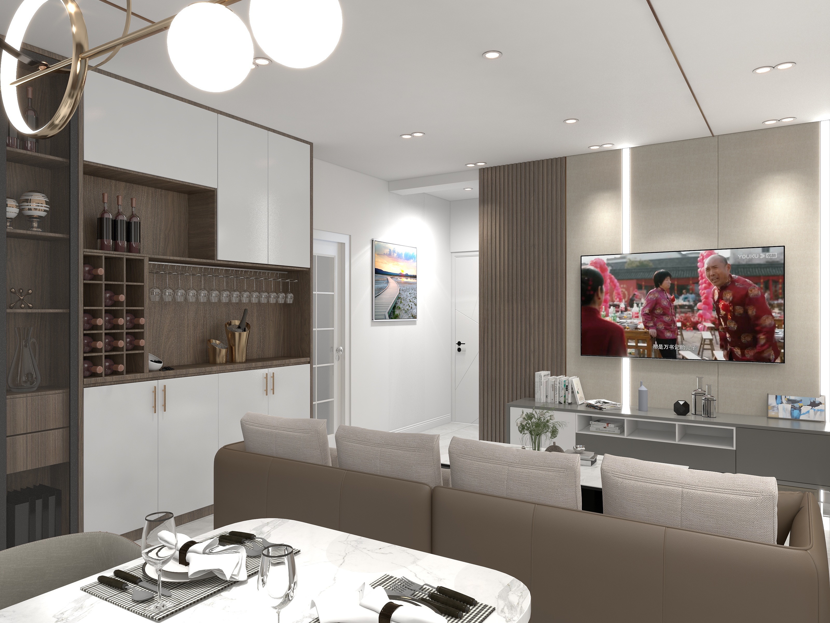 全屋整装装饰设计娄凯-瑞和园89.50㎡B户型3室2厅1卫-装修设计方案