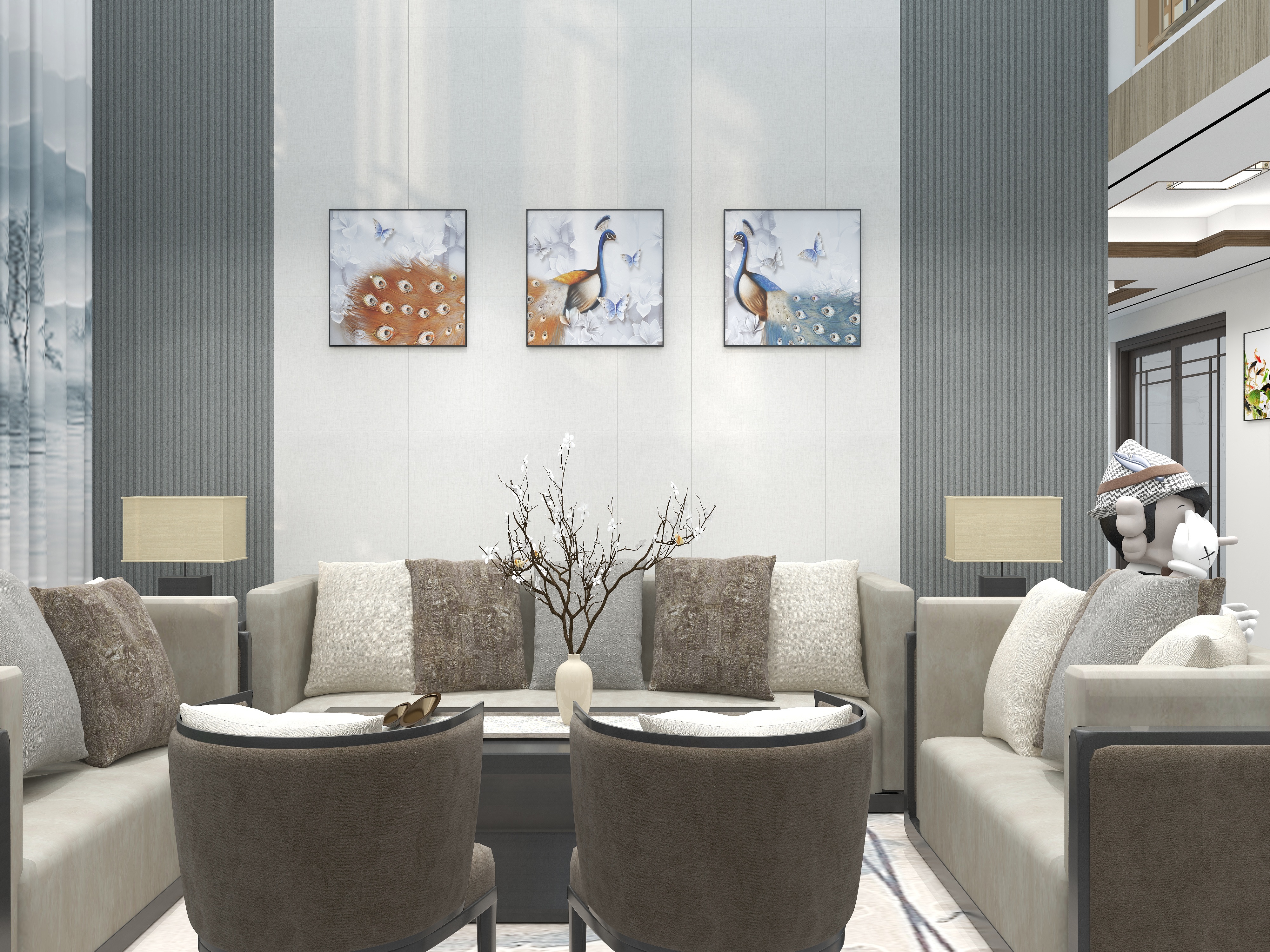 惠民顶固Cpnb-现代轻奢中式探索装修效果图