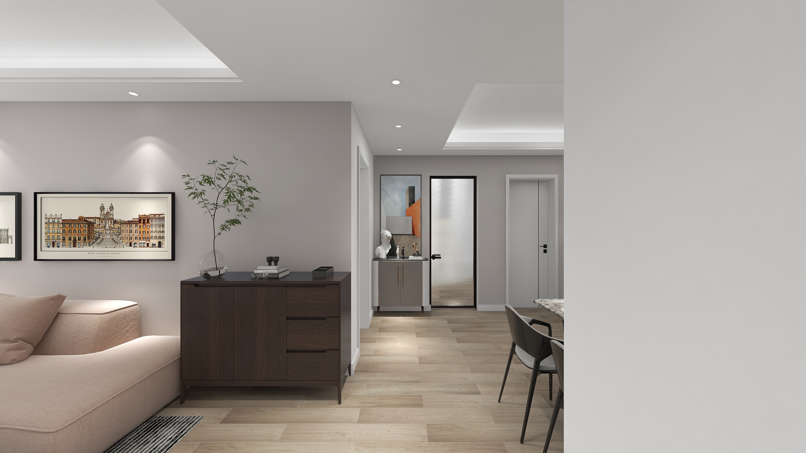 D設計事務所-竹柏路96㎡两室雅居设计-装修设计方案