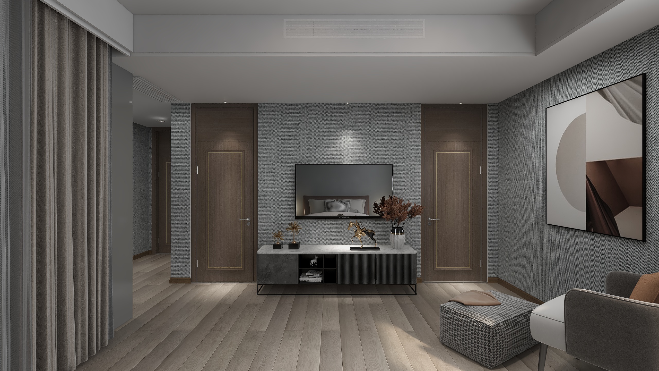 136****9759华韵-双拼别墅三层.dwg-装修设计方案