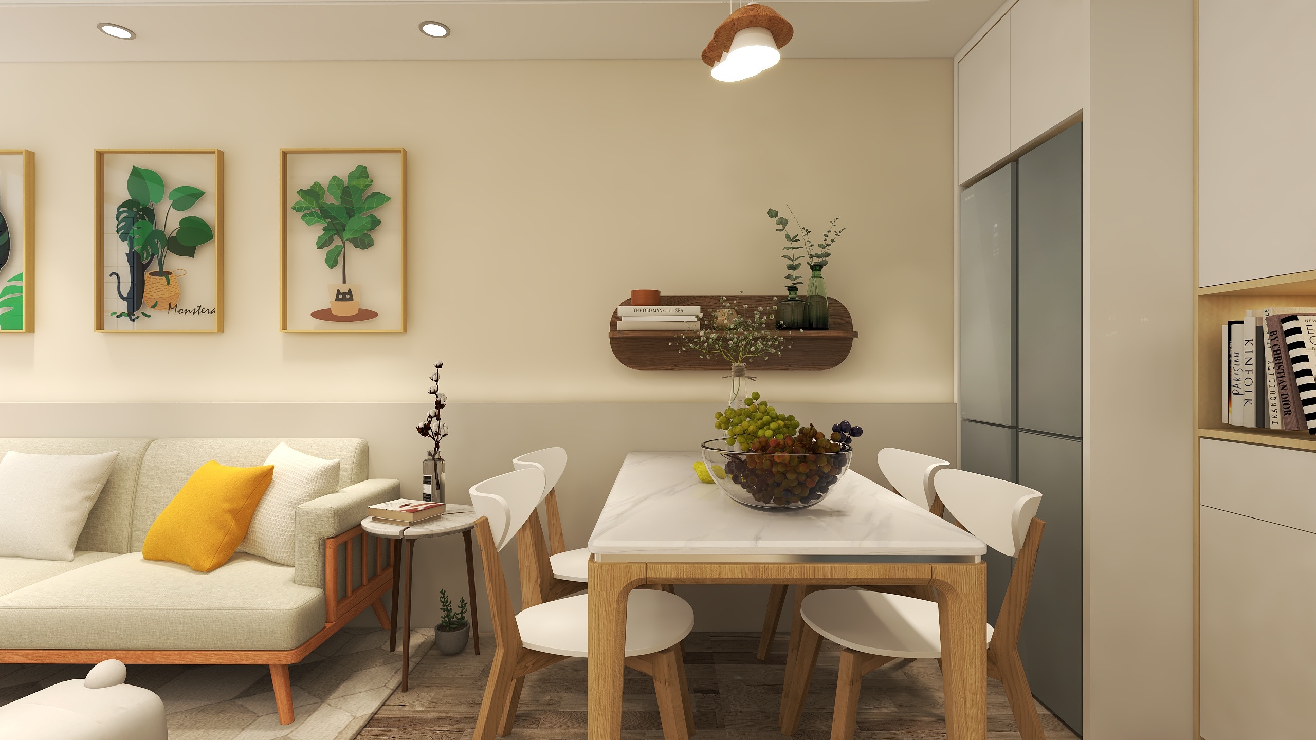 玖州-德信海德公园83.00㎡A2’3室2厅1卫1厨-装修设计方案