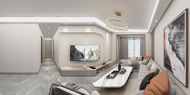 室内设计师杜豪-蓬安嘉洲华郡85平（现代风格）-装修设计方案