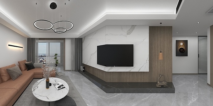 世间风物论自由-中梁首府四室现代-装修设计方案