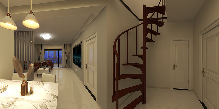 顶层空间.-古春苑-原木清新-装修设计方案