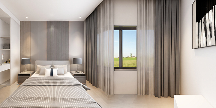 东启建工-现代风主卧.dwg-装修设计方案