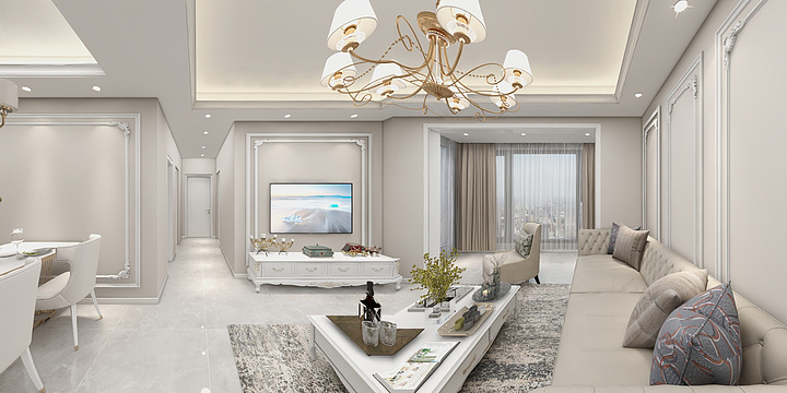 室内设计师杜豪-蓬安嘉洲华郡75平（欧式风格）-装修设计方案