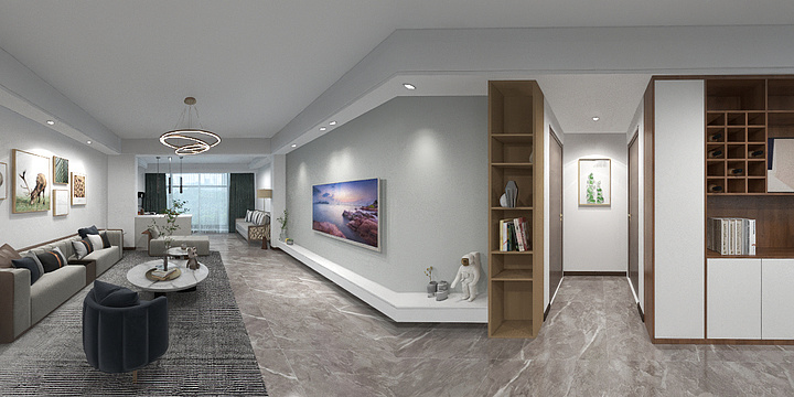 名居装饰dmGQ-珀丽湾A2-801出图.dwg-装修设计方案