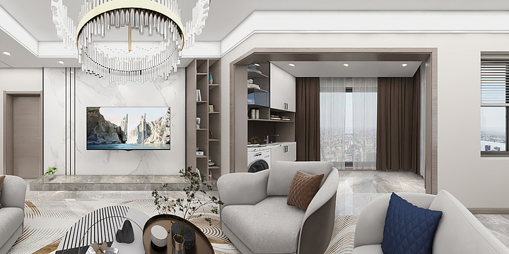 室内设计师杜豪-蓬安嘉洲华郡90.5平（现代风格）-装修设计方案