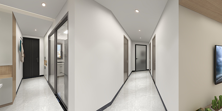 小飞船-德信海德公园83.00㎡A2’3室2厅1卫1厨-装修设计方案